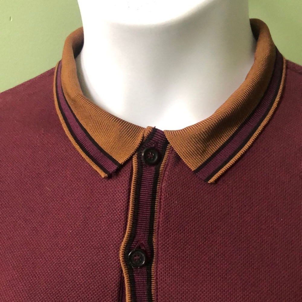 Burberry Auth. Women Burgundy Polo Shirt Sz: SP